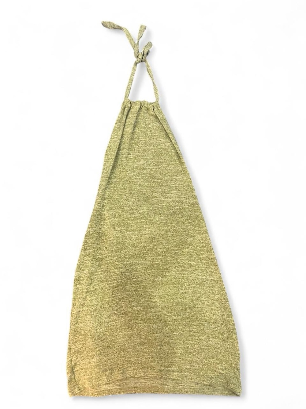 SHEIN Olive Halter Backless Knit Mini Dress